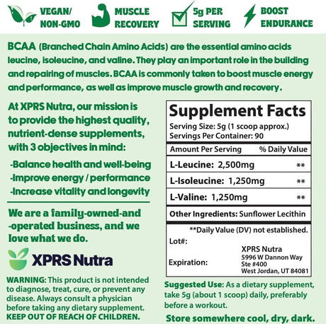 XPRS NUTRA - XPRS Nutra BCAA Powder 90 Servicios - The Red Vitamin MX - Suplementos Alimenticios - {{ shop.shopifyCountryName }}