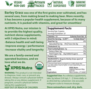 XPRS NUTRA - XPRS Nutra Organic Barley Grass Powder 113Gr. - The Red Vitamin MX - Suplementos Alimenticios - {{ shop.shopifyCountryName }}