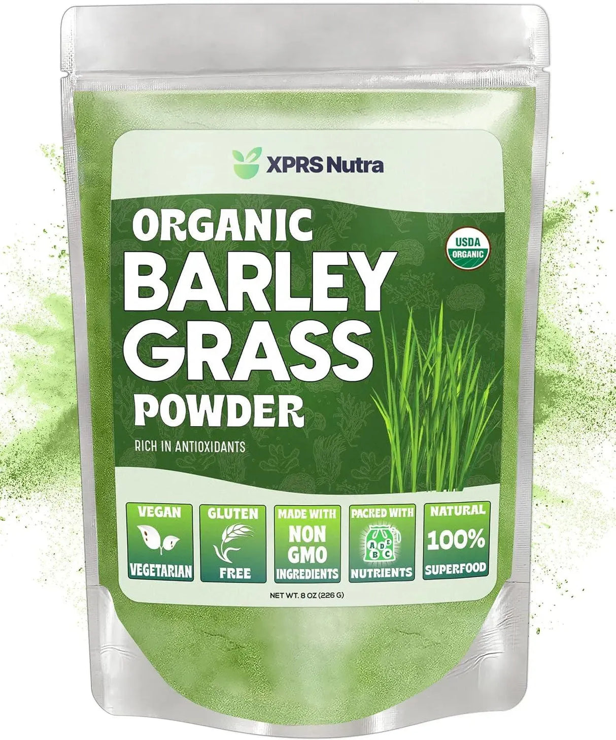XPRS NUTRA - XPRS Nutra Organic Barley Grass Powder 226Gr. - The Red Vitamin MX - Suplementos Alimenticios - {{ shop.shopifyCountryName }}