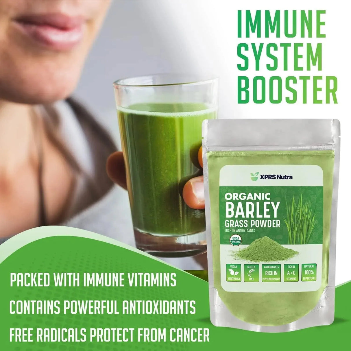 XPRS NUTRA - XPRS Nutra Organic Barley Grass Powder 226Gr. - The Red Vitamin MX - Suplementos Alimenticios - {{ shop.shopifyCountryName }}