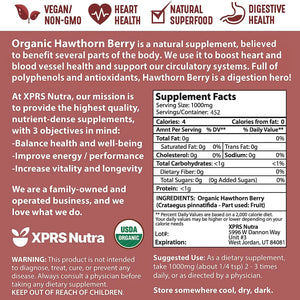 XPRS NUTRA - XPRS Nutra Organic Hawthorn Berry Powder 16 Oz. - The Red Vitamin MX - Suplementos Alimenticios - {{ shop.shopifyCountryName }}