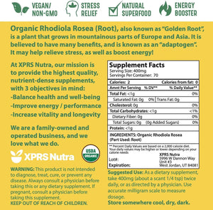 XPRS NUTRA - XPRS Nutra Organic Rhodiola Rosea Powder 1 Oz. - The Red Vitamin MX - Suplementos Alimenticios - {{ shop.shopifyCountryName }}