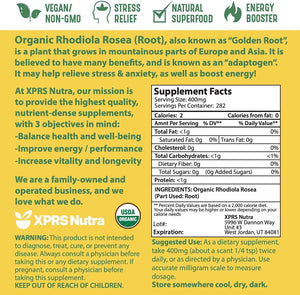 XPRS NUTRA - XPRS Nutra Organic Rhodiola Rosea Powder 4oz. - The Red Vitamin MX - Suplementos Alimenticios - {{ shop.shopifyCountryName }}