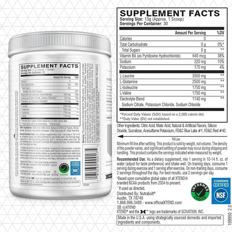 XTEND - XTEND Original BCAA Powder Glacial Grape 30 Servicios 390Gr. - The Red Vitamin MX - Suplementos Alimenticios - {{ shop.shopifyCountryName }}