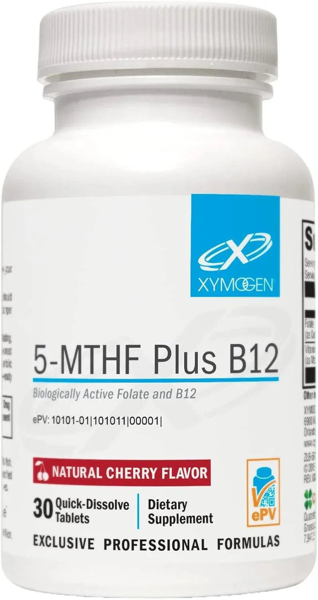 XYMOGEN - XYMOGEN 5-MTHF Plus B12 30 Tabletas Disolubles - The Red Vitamin MX - Suplementos Alimenticios - {{ shop.shopifyCountryName }}