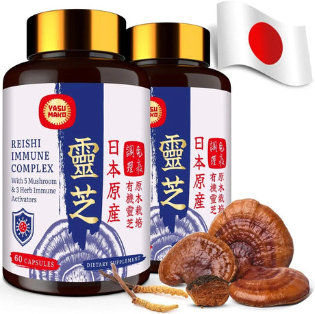 YASUMAKO - Yasumako Japanese Reishi Mushroom Complex 1500Mg. 60 Capsulas 2 Pack - The Red Vitamin MX - Suplementos Alimenticios - {{ shop.shopifyCountryName }}