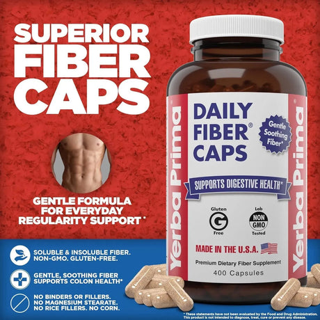 YERBA PRIMA - Yerba Prima Daily Fiber Caps Formula 400 Capsulas - The Red Vitamin MX - Suplementos Alimenticios - {{ shop.shopifyCountryName }}