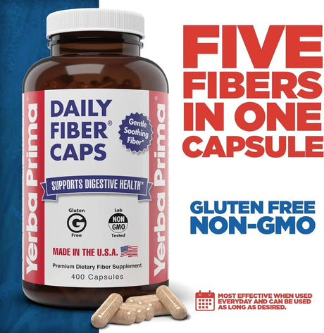 YERBA PRIMA - Yerba Prima Daily Fiber Caps Formula 400 Capsulas - The Red Vitamin MX - Suplementos Alimenticios - {{ shop.shopifyCountryName }}