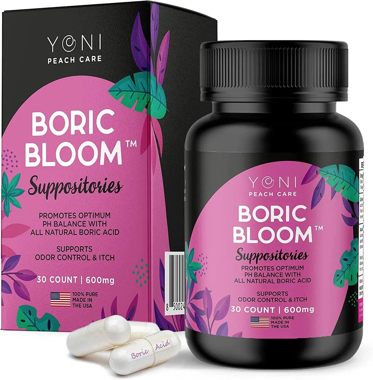 YONI PEACH CARE - Yoni Peach Care Boric Bloom Boric Acid Suppositories 30 Supositorios - The Red Vitamin MX - Supositorios De Ácido Bórico - {{ shop.shopifyCountryName }}