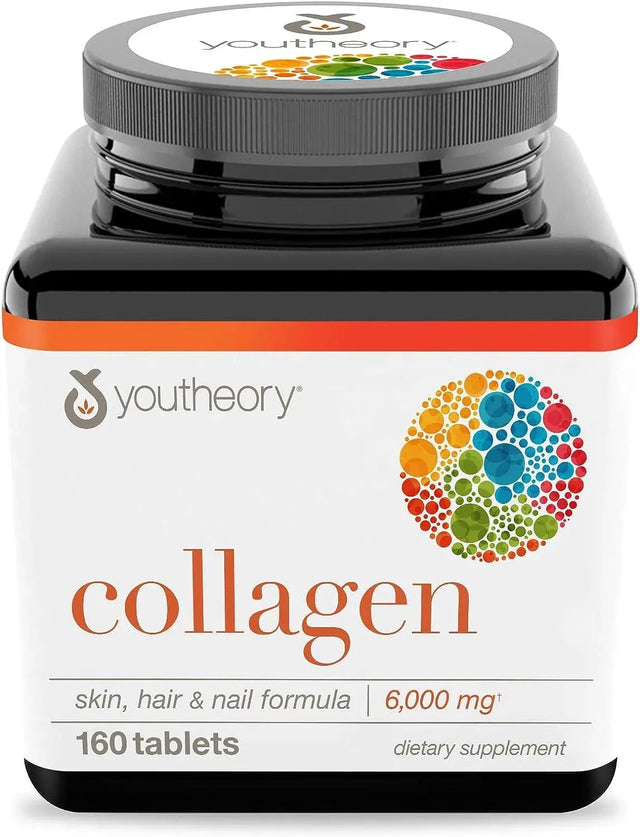 YOUTHEORY - Youtheory Collagen Skin, Hair, Nails Formula 160 Tabletas - The Red Vitamin MX - Suplementos Alimenticios - {{ shop.shopifyCountryName }}