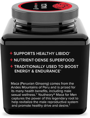 YOUTHEORY - Youtheory Men's Maca Advanced with Peruvian Ginseng 120 Capsulas - The Red Vitamin MX - Suplementos Alimenticios - {{ shop.shopifyCountryName }}