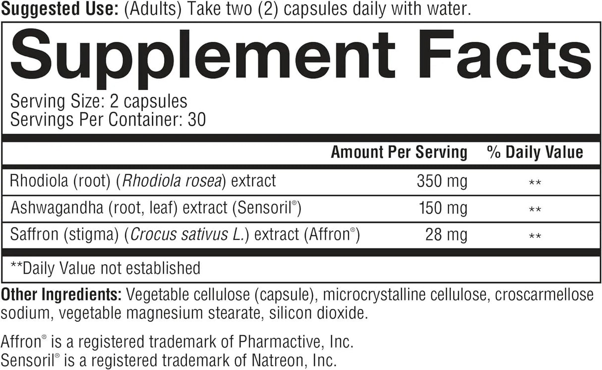 YOUTHEORY - Youtheory Saffron Advanced with Rhodiola 60 Capsulas - The Red Vitamin MX - Suplementos Alimenticios - {{ shop.shopifyCountryName }}