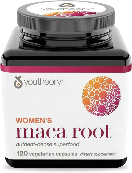 YOUTHEORY - Youtheory Women's Maca Root 120 Capsulas - The Red Vitamin MX - Suplementos Alimenticios - {{ shop.shopifyCountryName }}