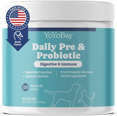 YOYOBAY - YoYoBay Daily Dog Probiotics and Prebiotic with Natural Ingredients 90 Masticables - The Red Vitamin MX - Probióticos Para Perros - {{ shop.shopifyCountryName }}