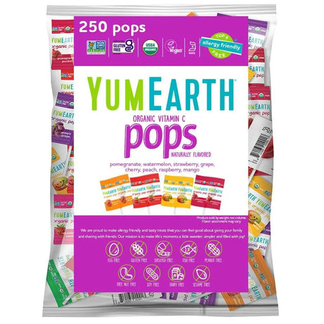 YUM EARTH - YumEarth Organic Vitamin C Pops Variety Pack 250 Paletas - The Red Vitamin MX - Suplementos Alimenticios - {{ shop.shopifyCountryName }}