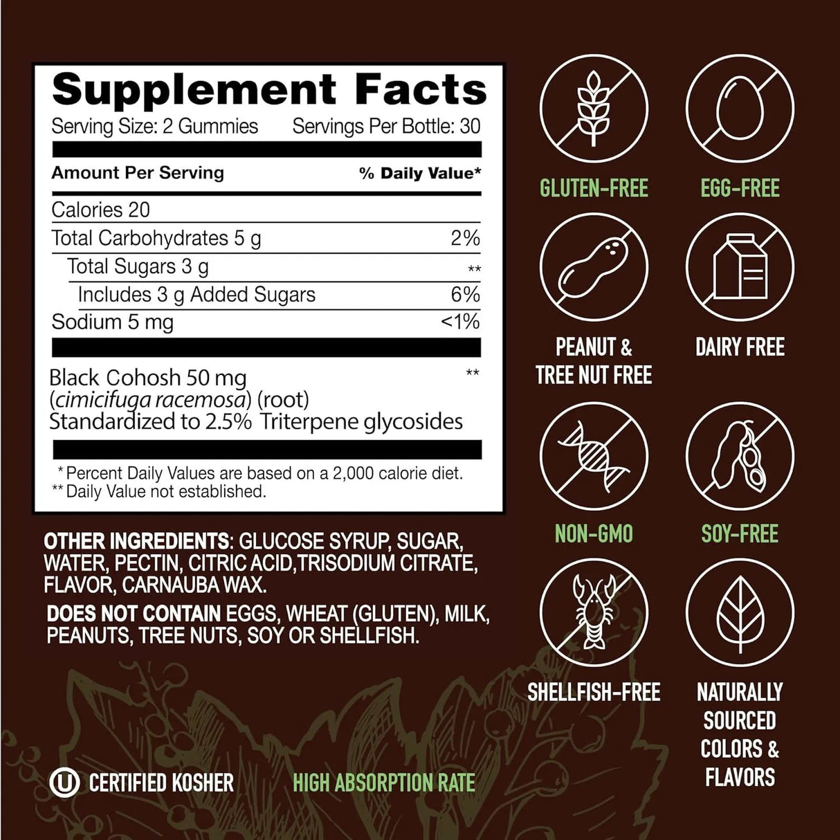 YUM-V'S - YUM-V'S Strong Earth Black Cohosh Root 50Mg. 60 Gomitas 2 Pack - The Red Vitamin MX - Suplementos Alimenticios - {{ shop.shopifyCountryName }}