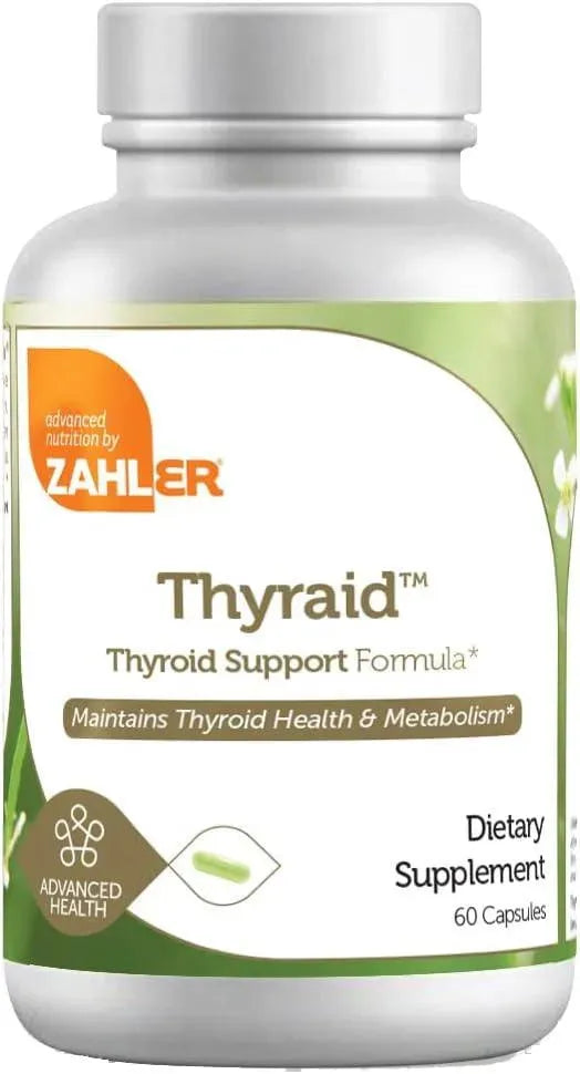 ZAHLER - Zahler Thyraide Thyroid Support Supplement with Iodine and L-Tyrosine 60 Capsulas - The Red Vitamin MX - Suplementos Alimenticios - {{ shop.shopifyCountryName }}