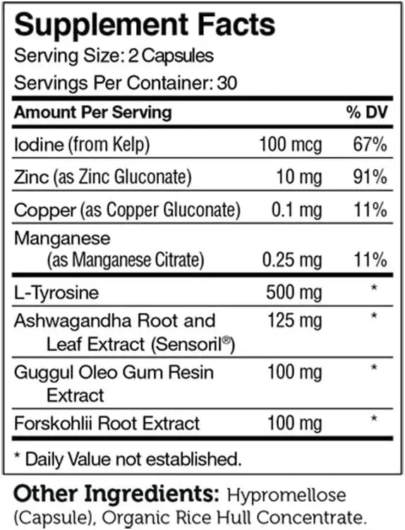 ZAHLER - Zahler Thyraide Thyroid Support Supplement with Iodine and L-Tyrosine 60 Capsulas - The Red Vitamin MX - Suplementos Alimenticios - {{ shop.shopifyCountryName }}