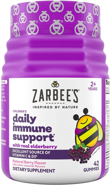 ZARBEE'S NATURALS - Zarbee's Elderberry Gummies for Kids with Vitamin C 42 Gomitas - The Red Vitamin MX - Suplementos Alimenticios - {{ shop.shopifyCountryName }}