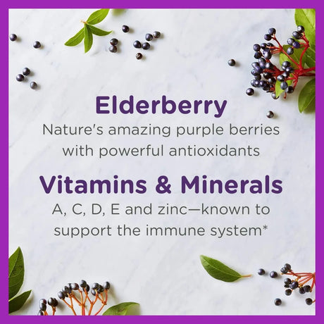 ZARBEE'S NATURALS - Zarbee's Elderberry Gummies for Kids with Vitamin C 42 Gomitas - The Red Vitamin MX - Suplementos Alimenticios - {{ shop.shopifyCountryName }}