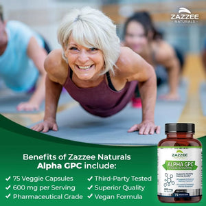 ZAZZEE NATURALS - Zazzee Alpha GPC Choline 300Mg. 75 Capsulas - The Red Vitamin MX - Suplementos Alimenticios - {{ shop.shopifyCountryName }}