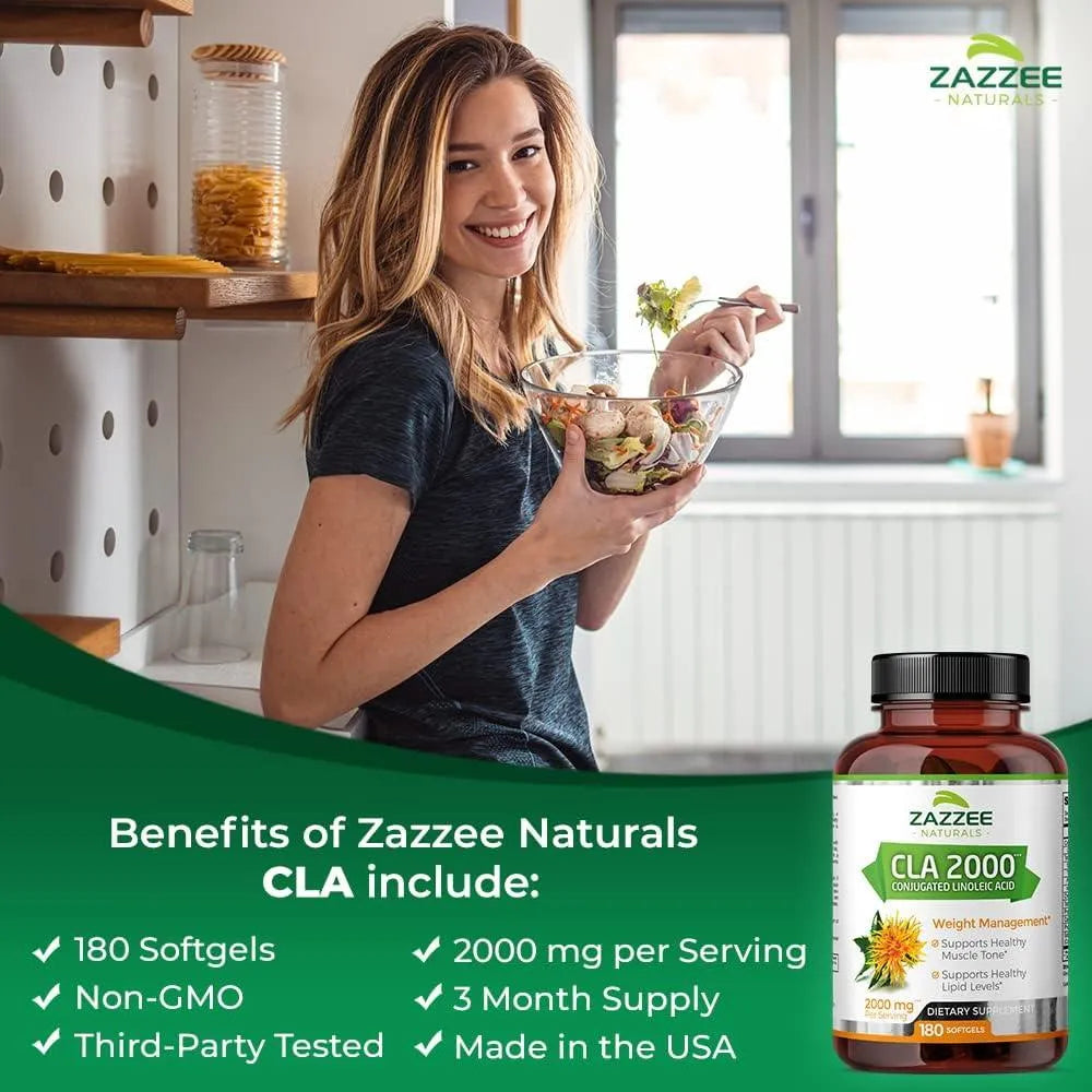 ZAZZEE NATURALS - Zazzee CLA 2000Mg. 180 Capsulas Blandas - The Red Vitamin MX - Suplementos Alimenticios - {{ shop.shopifyCountryName }}