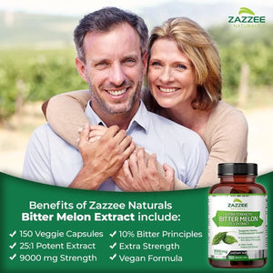 ZAZZEE NATURALS - Zazzee Extra Strength Bitter Melon 25:1 Extract 9000Mg. 150 Capsulas - The Red Vitamin MX - Suplementos Alimenticios - {{ shop.shopifyCountryName }}