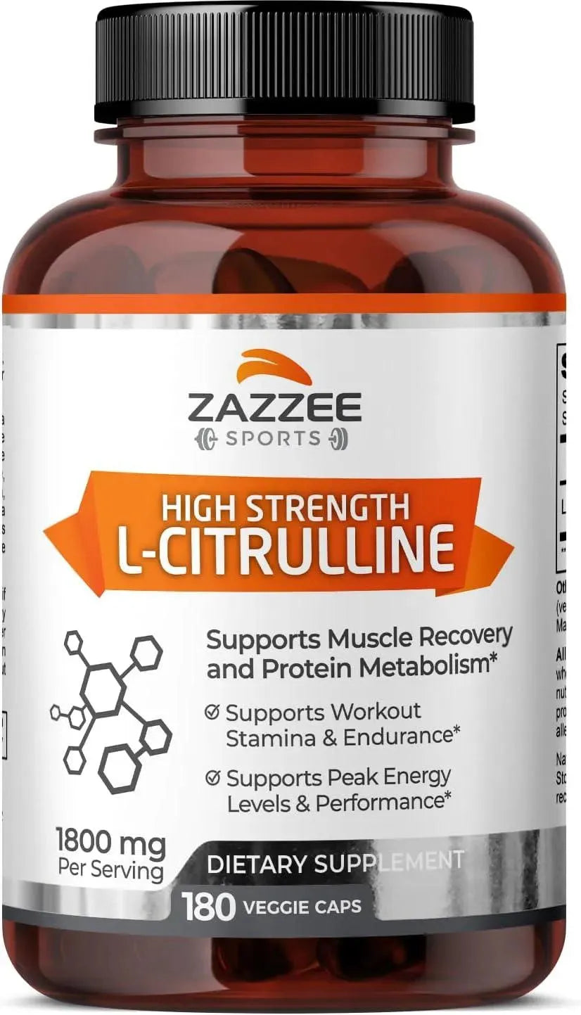 ZAZZEE NATURALS - Zazzee High Strength L-Citrulline Malate 1800Mg. 180 Capsulas - The Red Vitamin MX - Suplementos Alimenticios - {{ shop.shopifyCountryName }}