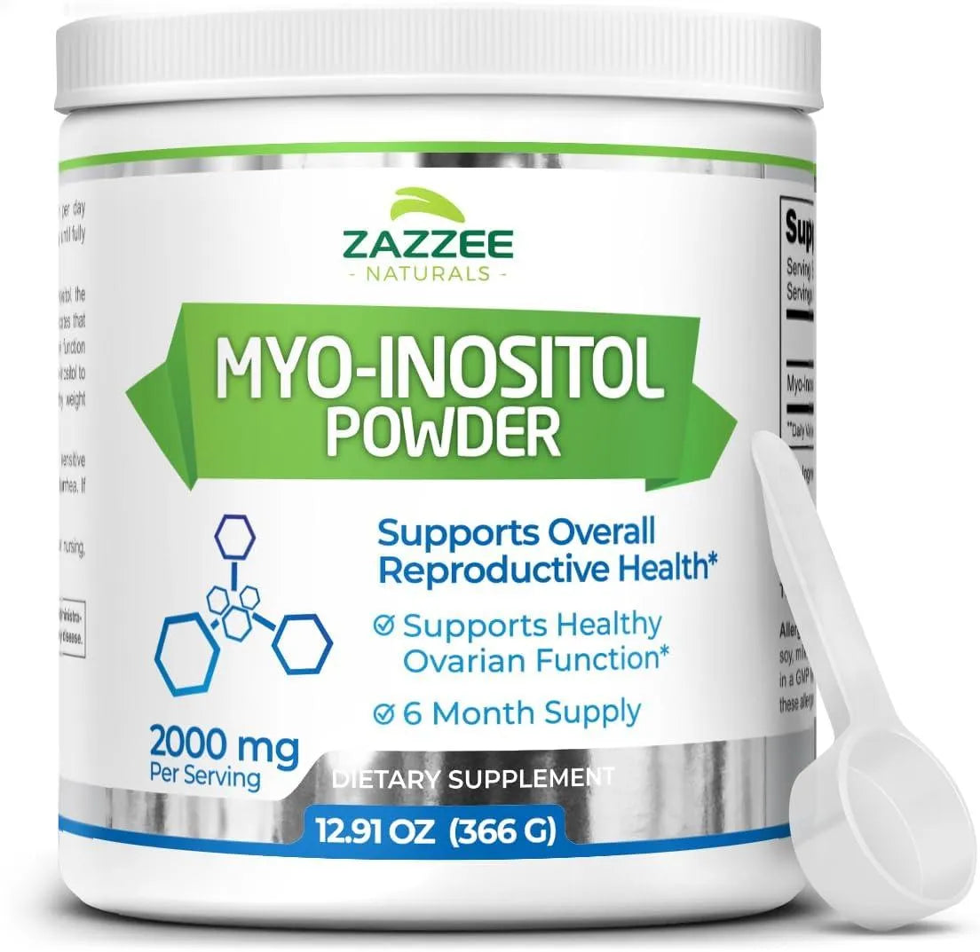 ZAZZEE NATURALS - Zazzee Naturals Myo-Inositol Powder 12.91Oz. - The Red Vitamin MX - Suplementos Alimenticios - {{ shop.shopifyCountryName }}