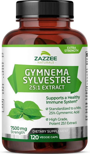 ZAZZEE NATURALS - Zazzee Organic Gymnema Sylvestre 25:1 Extract 7500Mg. 120 Capsulas - The Red Vitamin MX - Suplementos Alimenticios - {{ shop.shopifyCountryName }}