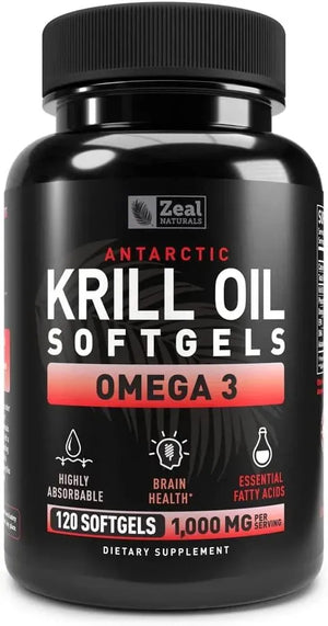 ZEAL NATURALS - Zeal Naturals Antarctic Krill Oil 1000Mg. 120 Capsulas Blandas - The Red Vitamin MX - Suplementos Alimenticios - {{ shop.shopifyCountryName }}