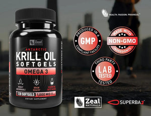 ZEAL NATURALS - Zeal Naturals Antarctic Krill Oil 1000Mg. 120 Capsulas Blandas - The Red Vitamin MX - Suplementos Alimenticios - {{ shop.shopifyCountryName }}