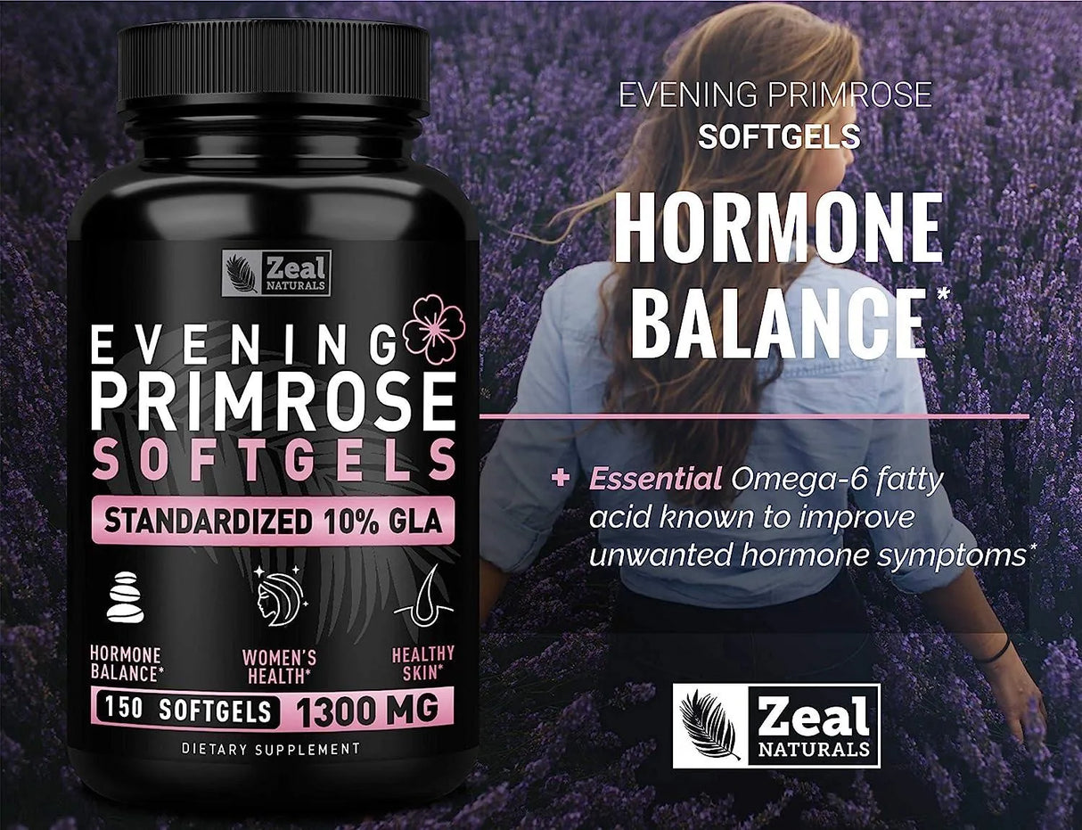 ZEAL NATURALS - Zeal Naturals Evening Primrose Oil Capsules 1300Mg. 150 Capsulas Blandas - The Red Vitamin MX - Suplementos Alimenticios - {{ shop.shopifyCountryName }}