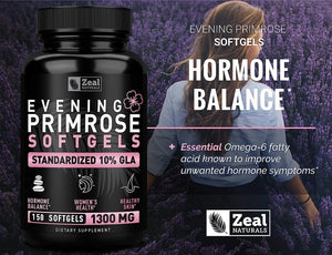 ZEAL NATURALS - Zeal Naturals Evening Primrose Oil Capsules 1300Mg. 150 Capsulas Blandas - The Red Vitamin MX - Suplementos Alimenticios - {{ shop.shopifyCountryName }}