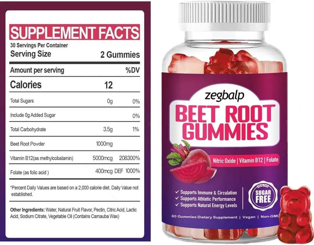 ZEGBALP - ZEGBALP Beet Root Gummies 1200Mg. 60 Gomitas - The Red Vitamin MX - Suplementos Alimenticios - {{ shop.shopifyCountryName }}