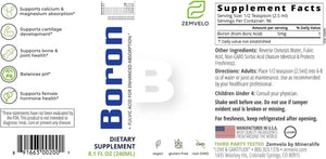 ZEMVELO - Zemvelo Boron Liquid 240Ml. - The Red Vitamin MX - Suplementos Alimenticios - {{ shop.shopifyCountryName }}