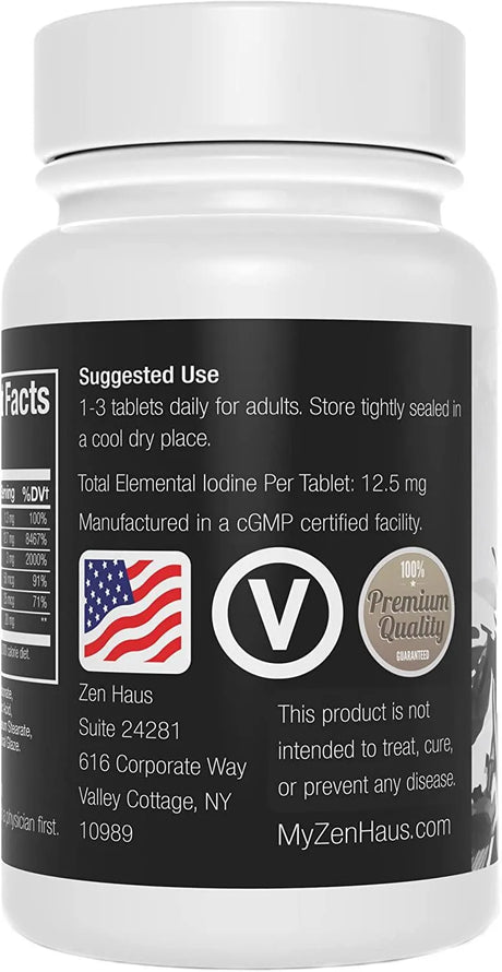 ZEN HAUS - Zen Haus Iodine Supplement 12.5Mg. with Selenium 200 Tabletas - The Red Vitamin MX - Suplementos Alimenticios - {{ shop.shopifyCountryName }}