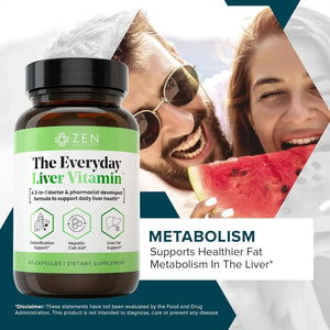 ZEN NUTRIENTS - Zen Nutrients The Everyday Liver Vitamin 60 Capsulas - The Red Vitamin MX - Suplementos Alimenticios - {{ shop.shopifyCountryName }}