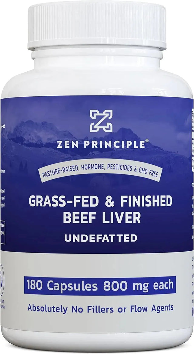 ZEN PRINCIPLE - Zen Principle Beef Liver Grass-Fed 180 Capsulas - The Red Vitamin MX - Suplementos Alimenticios - {{ shop.shopifyCountryName }}