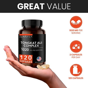 ZENAVEA - Zenavea Tongkat Ali 1000Mg. 120 Capsulas - The Red Vitamin MX - Suplementos Alimenticios - {{ shop.shopifyCountryName }}