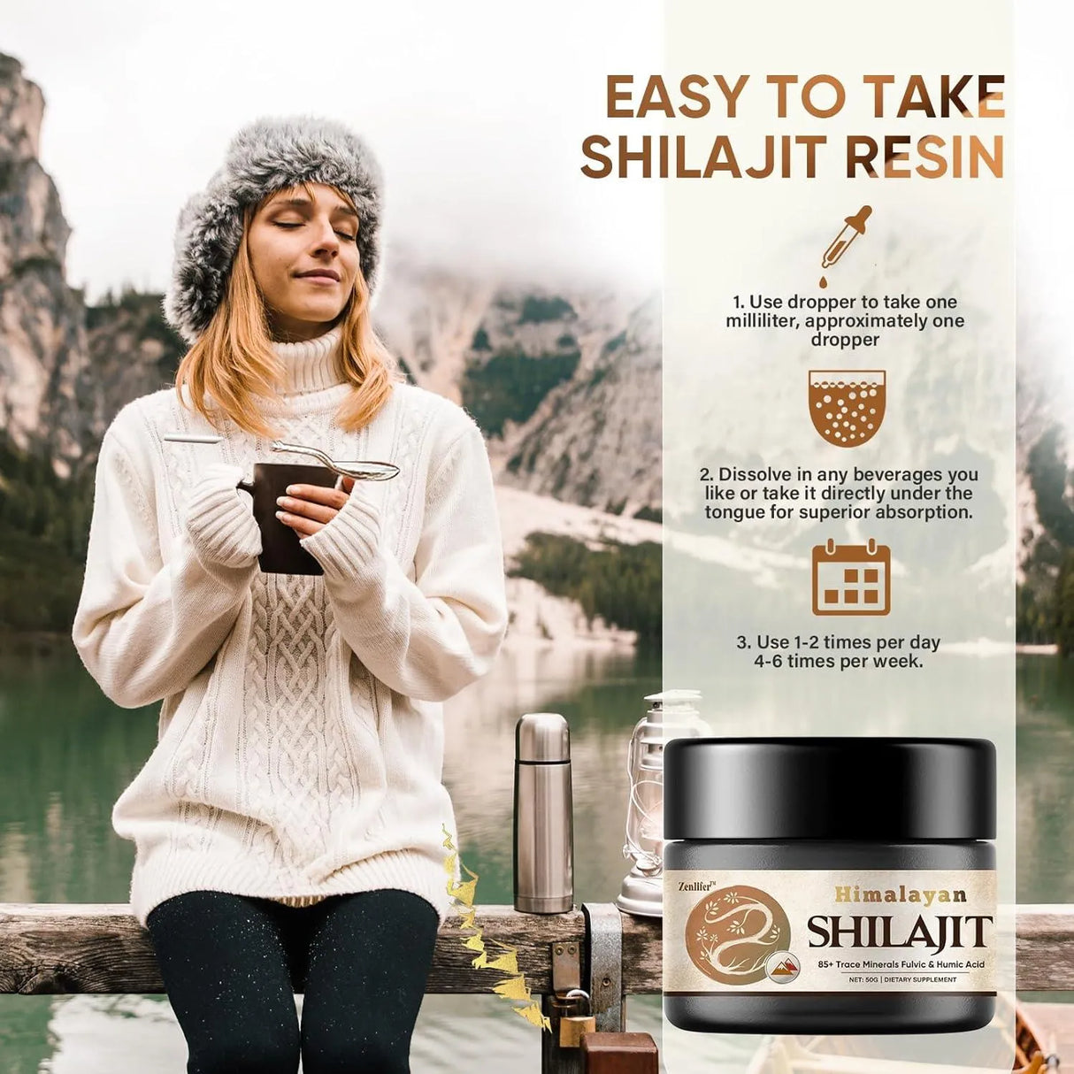 ZENLIFER - Zenlifer Shilajit Pure Himalayan Organic Shilajit Resin Liquid Drops Oil 60Ml. - The Red Vitamin MX - Suplementos Alimenticios - {{ shop.shopifyCountryName }}