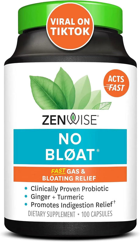 ZENWISE HEALTH - Zenwise No Bloat Probiotics 100 Capsulas - The Red Vitamin MX - Suplementos Alimenticios - {{ shop.shopifyCountryName }}