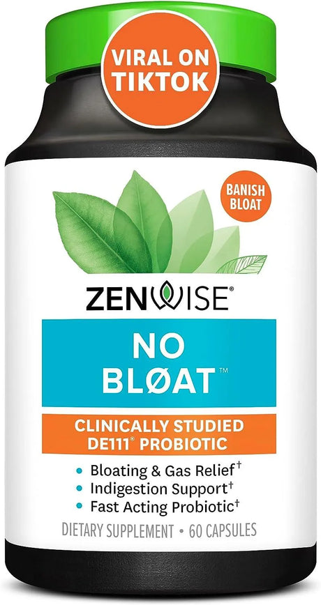 ZENWISE HEALTH - Zenwise NO BLOAT Probiotics 60 Capsulas - The Red Vitamin MX - Suplementos Alimenticios - {{ shop.shopifyCountryName }}