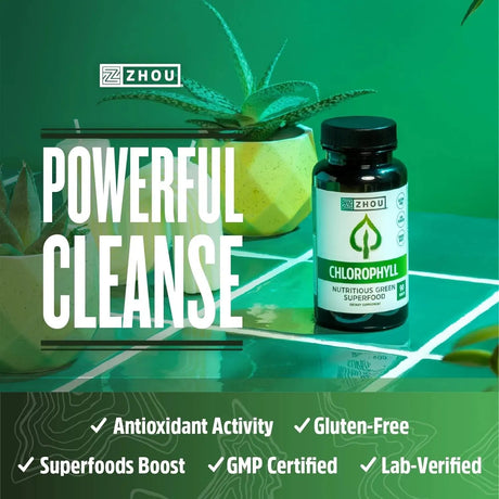 ZHOU - Zhou Nutrition Chlorophyll 90 Tabletas - The Red Vitamin MX - Suplementos Alimenticios - {{ shop.shopifyCountryName }}