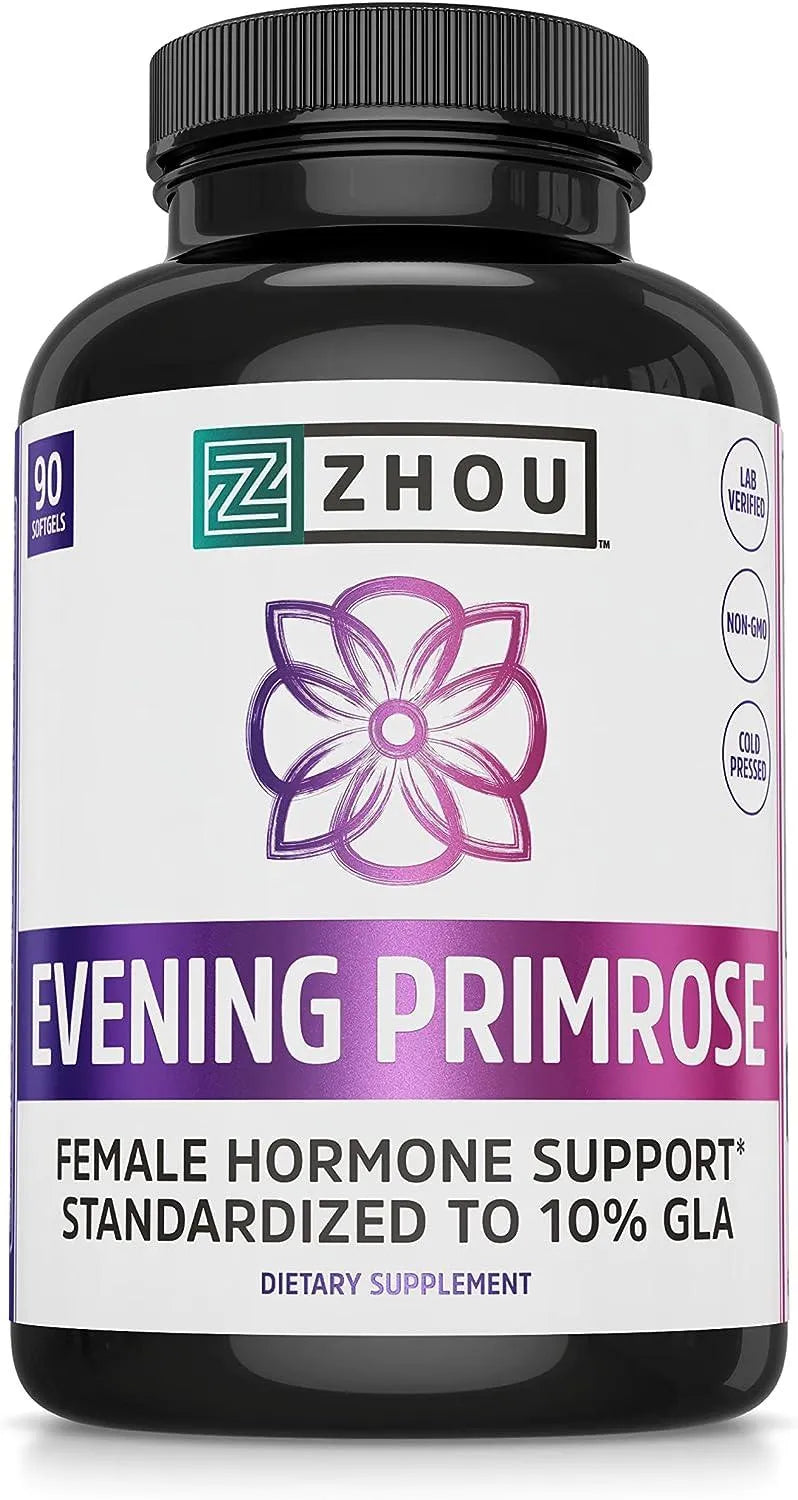 ZHOU - Zhou Nutrition Evening Primrose Oil Capsules 1300Mg. 90 Capsulas Blandas - The Red Vitamin MX - Suplementos Alimenticios - {{ shop.shopifyCountryName }}