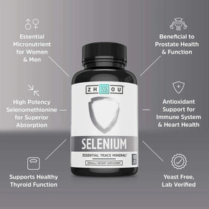 ZHOU - Zhou Selenium 200mcg 100 Capsulas - The Red Vitamin MX - Suplementos Alimenticios - {{ shop.shopifyCountryName }}