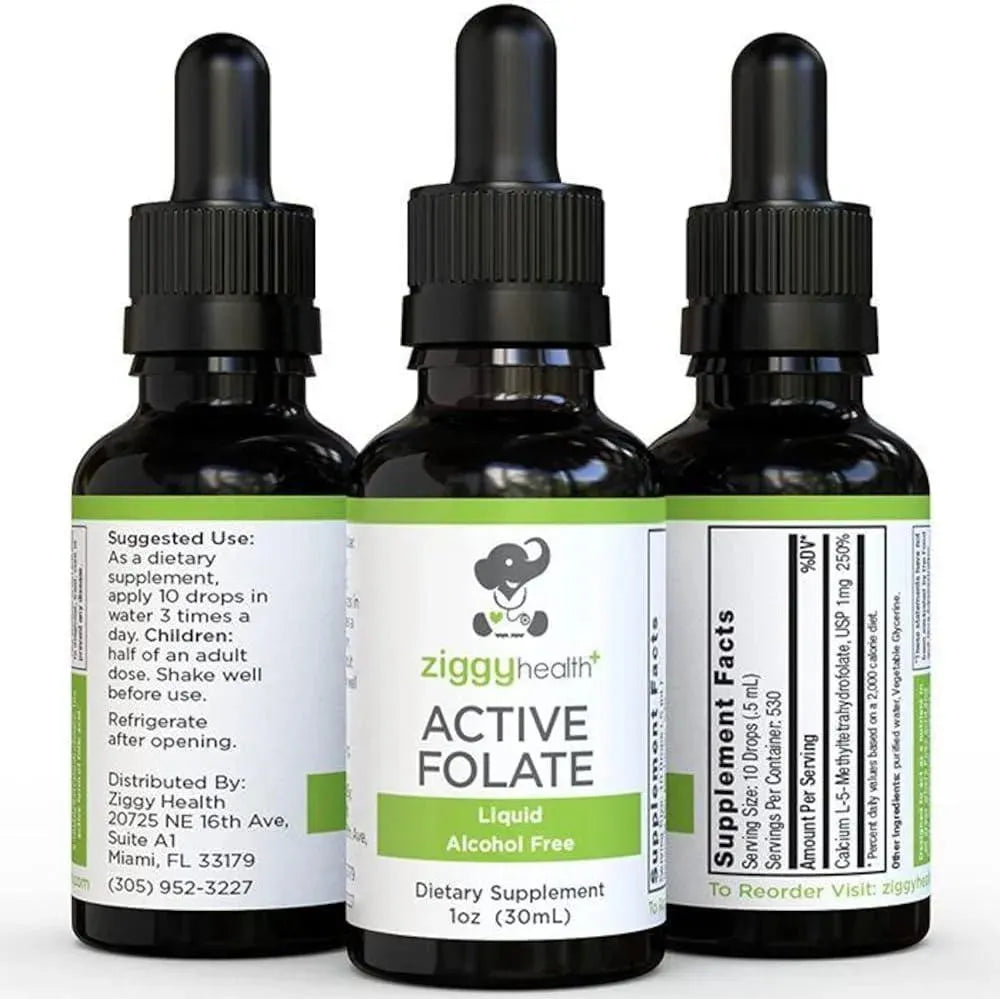 ZIGGY HEALTH - Ziggy Baby Active Folate Pure Liquid Extract 1 Fl.Oz. - The Red Vitamin MX - Suplementos Alimenticios - {{ shop.shopifyCountryName }}