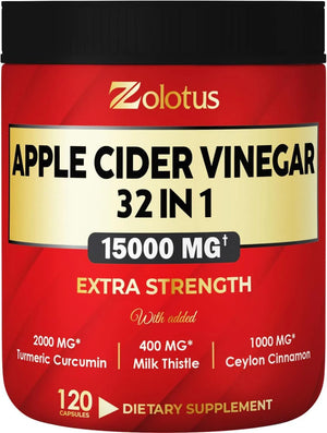 ZOLOTUS - Zolotus 32 in 1 Apple Cider Vinegar 15,000Mg. 120 Capsulas - The Red Vitamin MX - Suplementos Alimenticios - {{ shop.shopifyCountryName }}