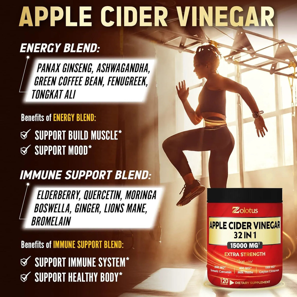 ZOLOTUS - Zolotus 32 in 1 Apple Cider Vinegar 15,000Mg. 120 Capsulas - The Red Vitamin MX - Suplementos Alimenticios - {{ shop.shopifyCountryName }}