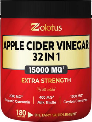 ZOLOTUS - Zolotus 32 in 1 Apple Cider Vinegar 15,000Mg. 180 Capsulas - The Red Vitamin MX - Suplementos Alimenticios - {{ shop.shopifyCountryName }}